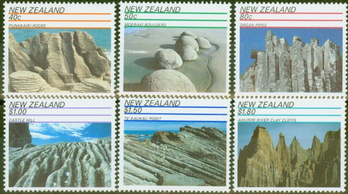 Rare Postage Stamp from New Zealand 1991 Scenic Landmarks set of 6 SG1614-1619 V.F MNH
