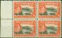 Valuable Postage Stamp from Dominica 1938 2s6d Black & Vermilion SG107 V.F MNH Block of 4