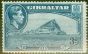 Rare Postage Stamp from Gibraltar 1938 3d Lt Blue SG125a P.14 Fine Lightly Mtd Mint