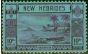 Valuable Postage Stamp from New Hebrides 1938 10F Violet-Blue SG63 Good MNH