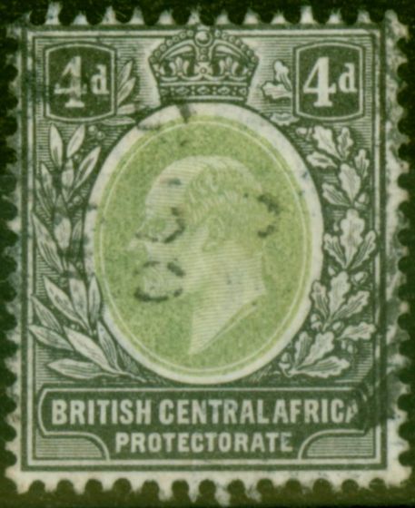 Collectible Postage Stamp B.C.A Nyasaland 1903 4d Grey-Green & Black SG61 Fine Used