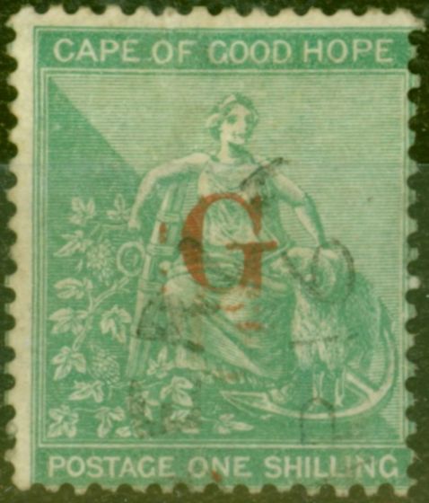 Valuable Postage Stamp from Griqualand West 1877 1s Green SG9b Type 2 Fine Used