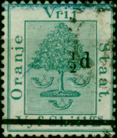 Collectible Postage Stamp O.F.S 1882 1/2d on 5s Green SG36 Fine Used