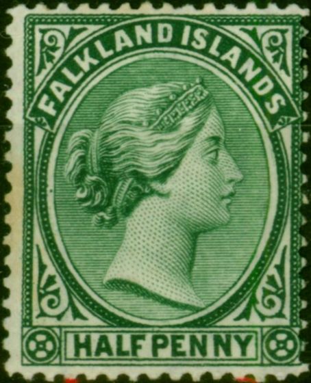 Falkland Islands 1891 1/2d Blue-Green SG15 Good MM  Queen Victoria (1840-1901) Old Stamps