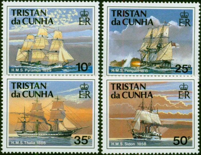 Tristan Da Cunha 1991 Royal Navy Ships 2nd Series Set of 4 SG509-512 V.F MNH . Queen Elizabeth II (1952-2022) Mint Stamps