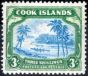 Collectible Postage Stamp from Cook Islands 1938 3s Greenish Blue & Green SG129 Fine Mtd Mint
