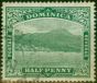 Rare Postage Stamp Dominica 1907 1/2d Green SG37x Wmk Sideways Reversed Fine Used Scarce