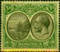 Dominica 1927 5s Black & Green-Yellow SG88 Good MM  King George V (1910-1936) Rare Stamps