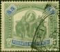 Collectible Postage Stamp Fed Malay States 1908 $5 Green & Blue SG50 Fine Used Fiscal Cancel