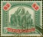 Collectible Postage Stamp Fed Malay States 1926 $2 Green & Carmine SG78 Fine Used Fiscal Cancel
