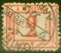 Rare Postage Stamp from Egypt 1884 2pi Red SGD60x Wmk Impressed on Face Fine Used Un-Priced by Gibbons