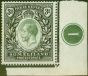 Old Postage Stamp from Somaliland 1919 3R Green & Black SG71 Fine Very Lightly Mtd MInt Pl 1 Side Marginal