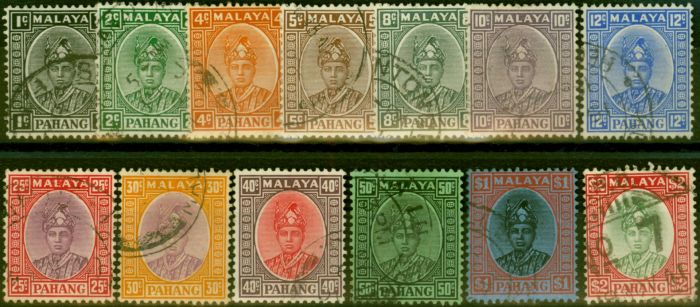 Collectible Postage Stamp Pahang 1935-36 Set of 13 to $2 SG29-45 Fine Used