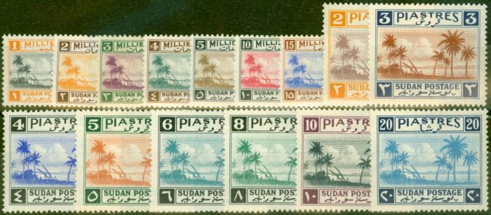 Valuable Postage Stamp from Sudan 1941 Set of 15 SG81-95 Very Fine Lightly Mtd Mint