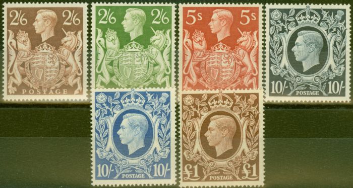 Valuable Postage Stamp from GB 1939-48 set of 6 SG476-478c Fine MNH