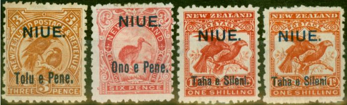 Rare Postage Stamp Niue 1903 Set of 4 SG13-16a Fine MM