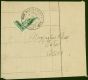 Old Postage Stamp Iraq 1919 1/2a Bisect on Local Homemade Cover to Basra Fine Attractive & Scarce