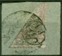 Old Postage Stamp from Turkey Baghdad 1Pi Surcharge Opt on 2pi Bisected Negative Seal SG187b Fine Used