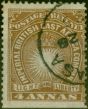 Valuable Postage Stamp B.E.A KUT 1890 4a Yellow-Brown SG9 Fine Used