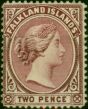 Falkland Islands 1895 2d Purple SG25 Fine MM  Queen Victoria (1840-1901) Old Stamps