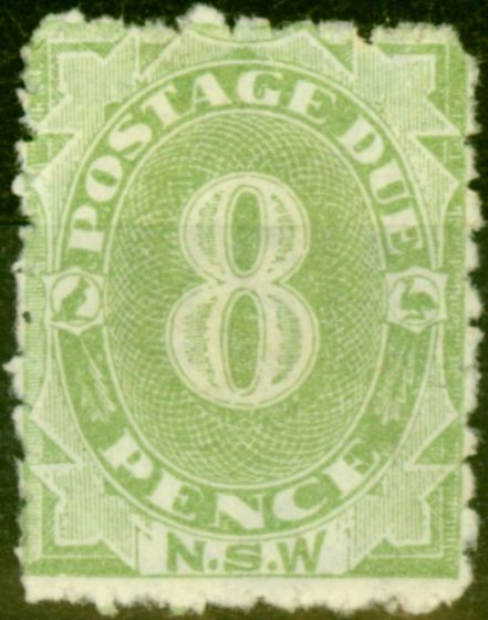 Valuable Postage Stamp from New South Wales 1891 8d Green SGD7 Fine Unused