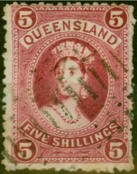 Collectible Postage Stamp Queensland 1882 2s6d Vermilion SG153 Fine Used