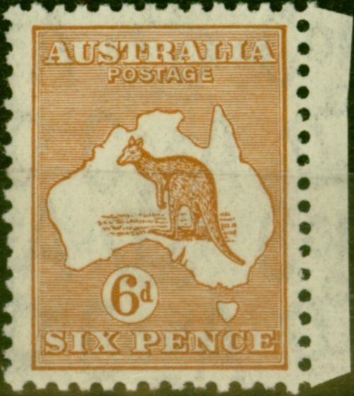 Rare Postage Stamp Australia 1932 6d Chestnut SG132 Fine & Fresh MM