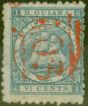 Old Postage Stamp from British Guiana 1867 6c Ultramarine SG93 P.10 Good Used Ex- Fred Small