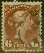 Rare Postage Stamp from Canada 1890 6c Dp Chestnut SG107 Fine Used