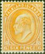 Valuable Postage Stamp from Falkland Islands 1904 6d Orange SG47 V.F Very Lightly Mtd Mint