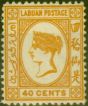Rare Postage Stamp from Labuan 1893 40c Brown-Buff SG47a Fine Mtd Mint (25)