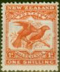 Collectible Postage Stamp from New Zealand 1908 1s Orange-Red SG385 P.14 x 15 Fine & Fresh Mtd Mint