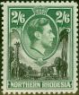 Collectible Postage Stamp Northern Rhodesia 1938 2s6d Black & Green SG41 Fine MM