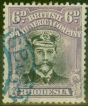 Old Postage Stamp from Rhodesia 1919 6d Black & Reddish Mauve SG265 Fine Used Blue Cancel