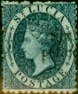 Old Postage Stamp St Lucia 1863 6d on (4d) Indigo SG10 Fine & Fresh MM Rare