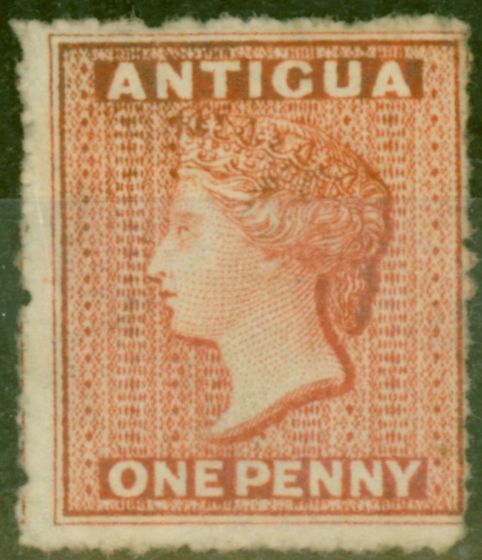Collectible Postage Stamp from Antigua 1867 1d Vermilion SG7 Fine & Fresh Unused