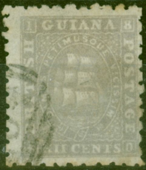 Valuable Postage Stamp from British Guiana 1867 12c Pale Lilac SG97 P.10 Fine Used