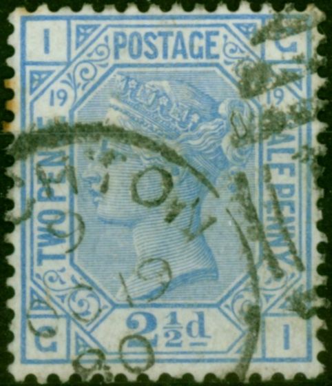 GB 1880 2 1/2d Blue SG142 Pl 19 Fine Used. Queen Victoria (1840-1901) Used Stamps