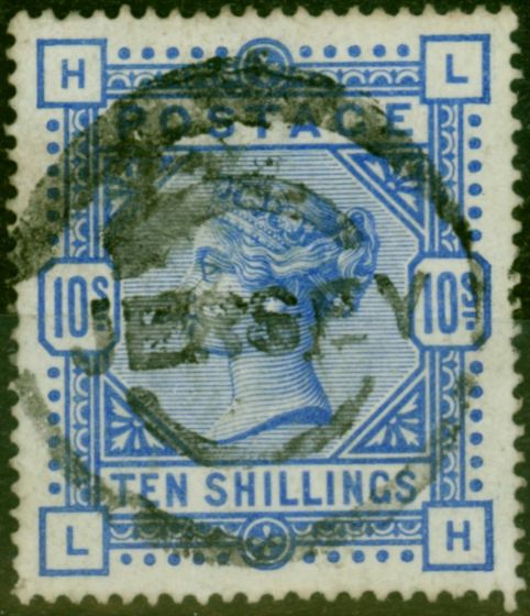 Old Postage Stamp GB 1883 10s Ultramarine SG183 Used Fine