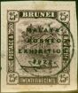 Valuable Postage Stamp Brunei 1922 25c Deep Dull Purple SG57 Fine Used on Piece