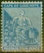 Rare Postage Stamp from Cape of Good Hope 1876 4d Dull Blue SG30 Good Mtd Mint