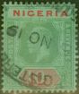 Valuable Postage Stamp from Nigeria 1921 10s on Emerald (emerald back) SG11d Fine Used