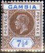 Collectible Postage Stamp from Gambia 1912 7 1/2d Brown & Blue SG95 V.F.U