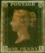 Valuable Postage Stamp GB 1840 1d Penny Black SG2 Pl. 4 (G-I) V.F.U