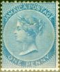 Collectible Postage Stamp from Jamaica 1884 1d Blue SG17 Good Mtd Mint