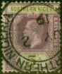 Old Postage Stamp Northern Nigeria 1912 5d Dull Purple & Olive-Green SG45 Fine Used