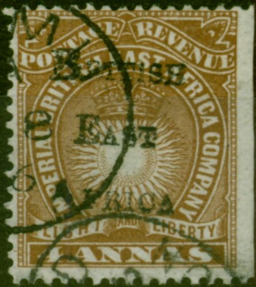 Old Postage Stamp B.E.A KUT 1894 4a Yellow-Brown SG38 Fine Used