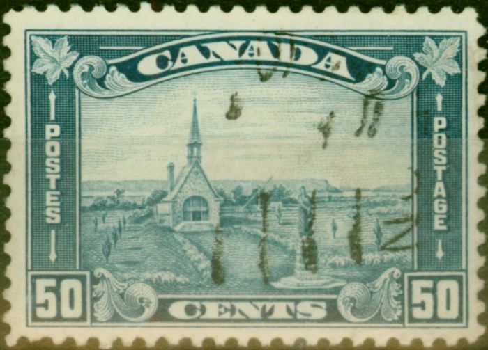 Rare Postage Stamp Canada 1930 50c Blue SG302 Fine Used