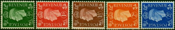 Valuable Postage Stamp GB 1937-38 Wmk Sideways Set of 5 SG462a-466a V.F VLMM