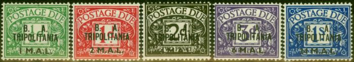 Valuable Postage Stamp Tripolitania 1950 Postage Due Set of 5 STD6-TD10 Fine LMM